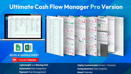 ENSSNE Cash Flow Manager Pro Version Excel / Google sheet Financial Template
