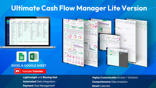 ENSSNE Cash Flow Manager Lite Version Excel / Google sheet Financial Template